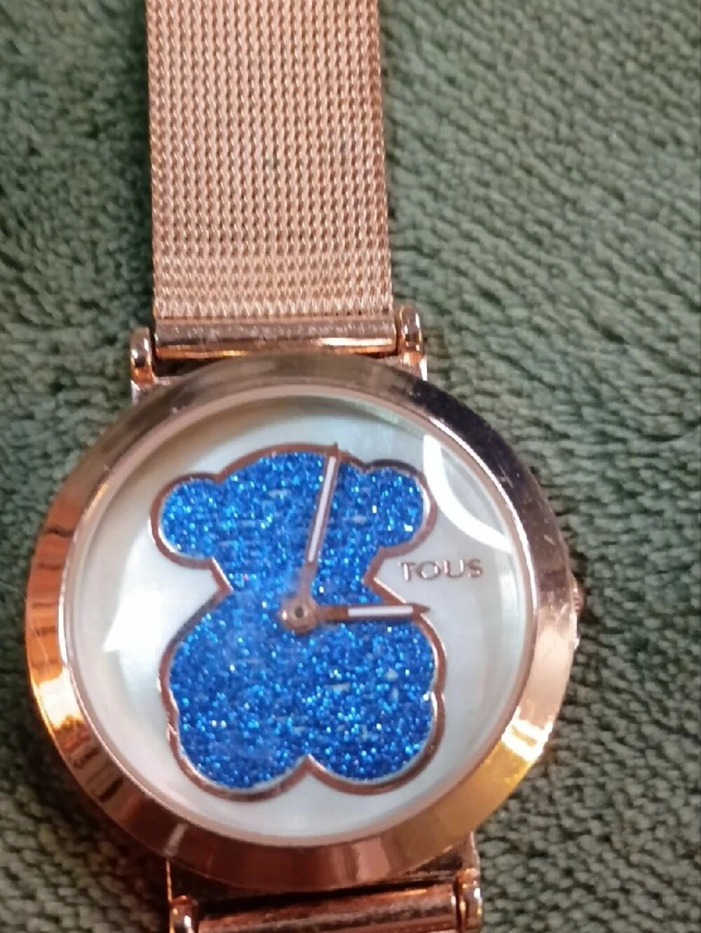 Glitter Bear Mesh Strap Watch - Pink, Blue, Black, Green